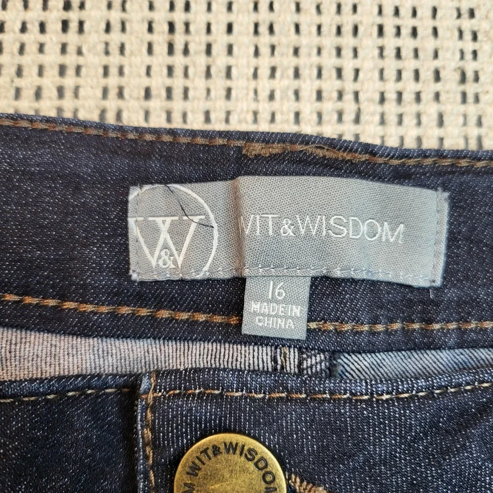 Wit & Wisdom‎ Skinny Jegging Jeans Womens 16 Dark Navy High Rise Stretch Denim